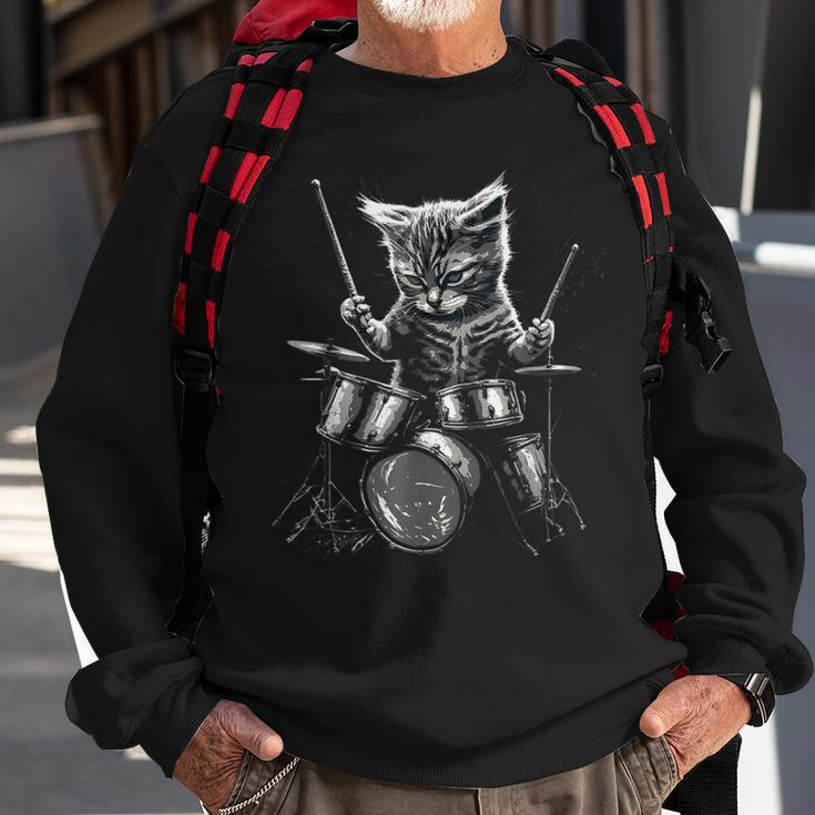 Kitty Drums Classic Sweatshirt Gifts for Old Men