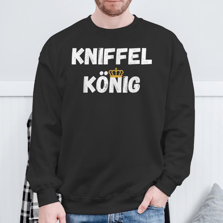 Kniffelkönig For Dice Player Zum Triffel Spiel King Sweatshirt Geschenke für alte Männer