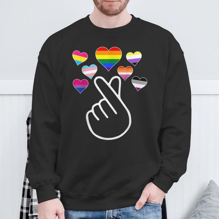 Kpop Gay Pride Lgbt Trans Pan Bisexual Ace Nonbinary Lesbian Sweatshirt Gifts for Old Men