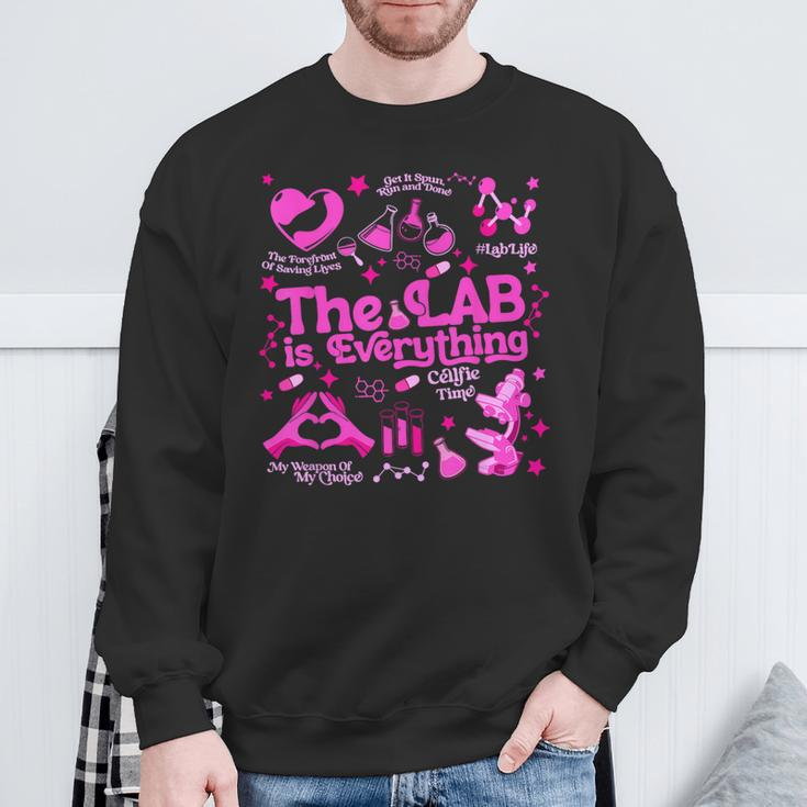 The Lab Is Everything Lab Week 2024 Medical Lab Science Sweatshirt Gifts for Old Men