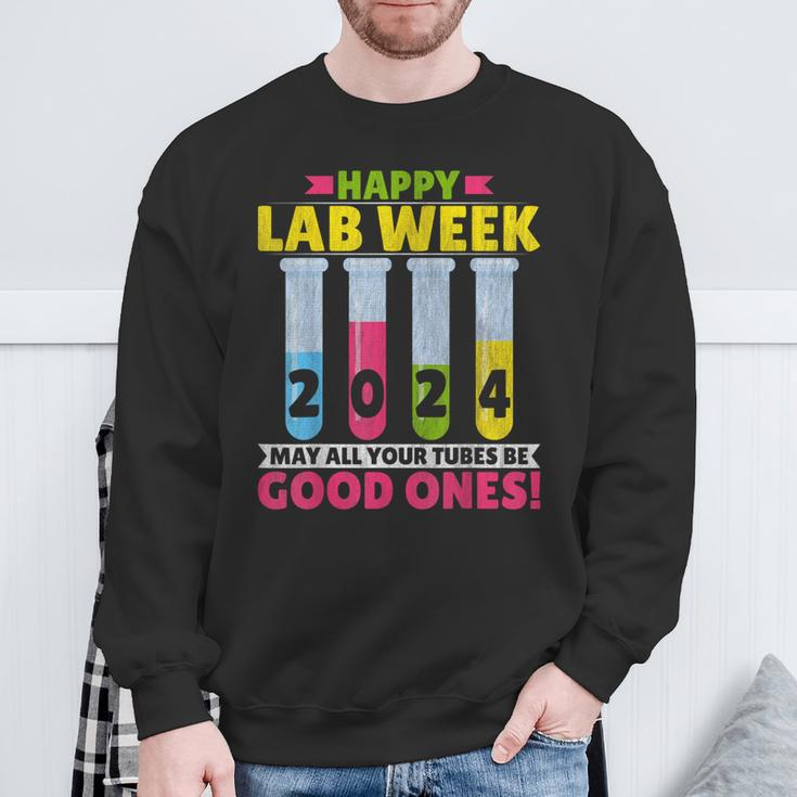 Lab Tech Happy Lab Week 2024 Lab Technician Sweatshirt Gifts for Old Men