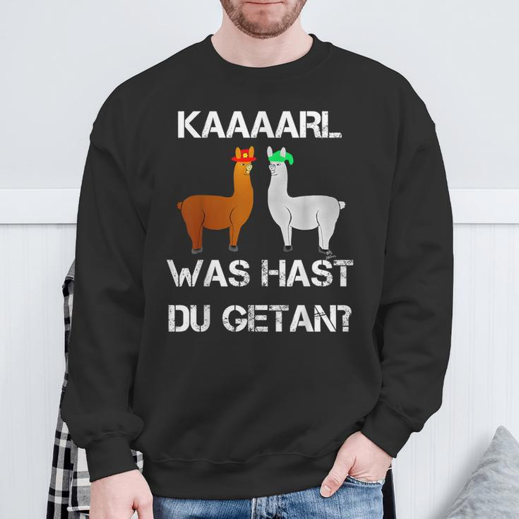 Lamas With Hüten Karl Was Hat Du Getan Lama Sweatshirt Geschenke für alte Männer