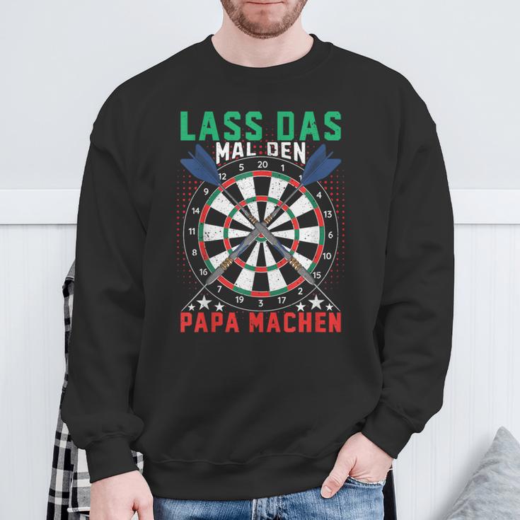 Lass Das Mal Den Papa Machen Darts Player Sweatshirt Geschenke für alte Männer