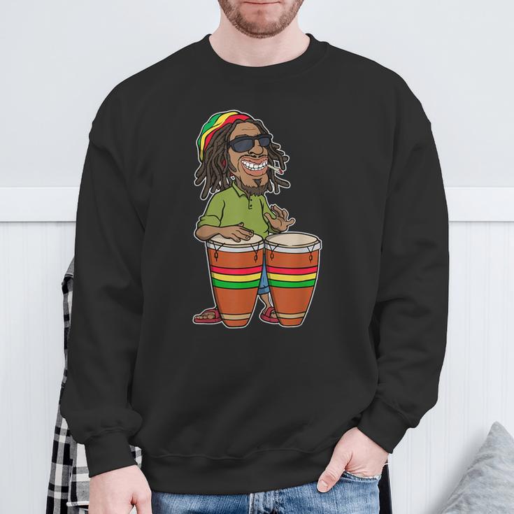 Lässig Reggae Music Rasta Rastafari Reggaeton Jamaica Fan Sweatshirt Geschenke für alte Männer