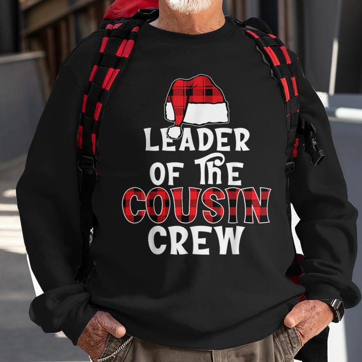 Leader Of The Cousin Crew Pajamas Xmas Buffalo Plaid Sweatshirt Gifts for Old Men