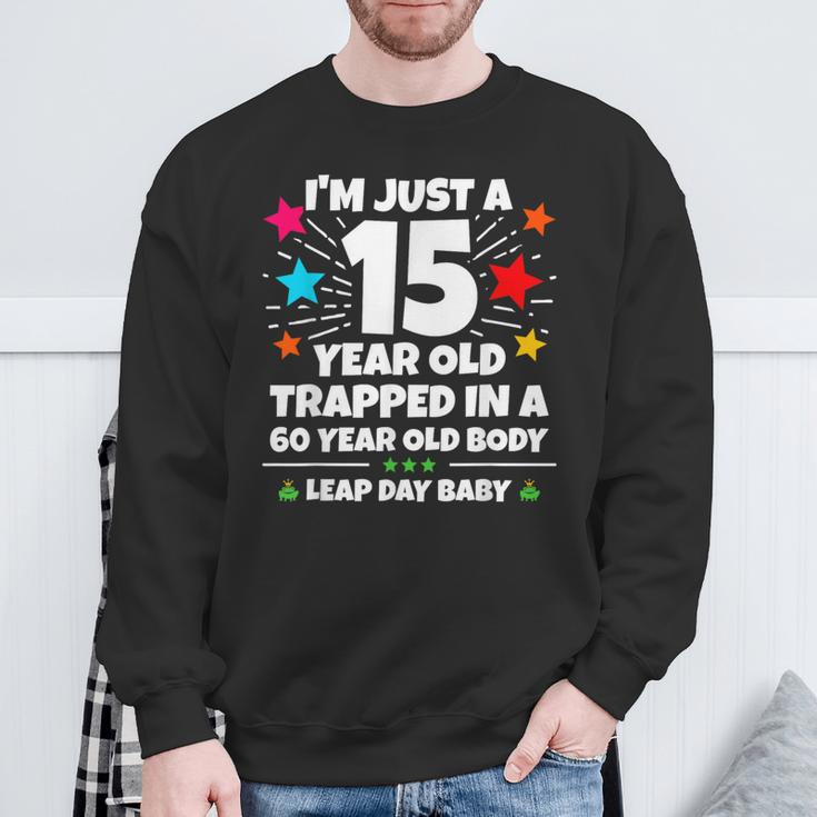 Leap Year Birthday 60Th Birthday Party Leap Day Birthday Sweatshirt Gifts for Old Men