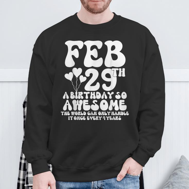 Leap Years Birthday 2024 Quote February 29Th Leap Day Sweatshirt Gifts for Old Men