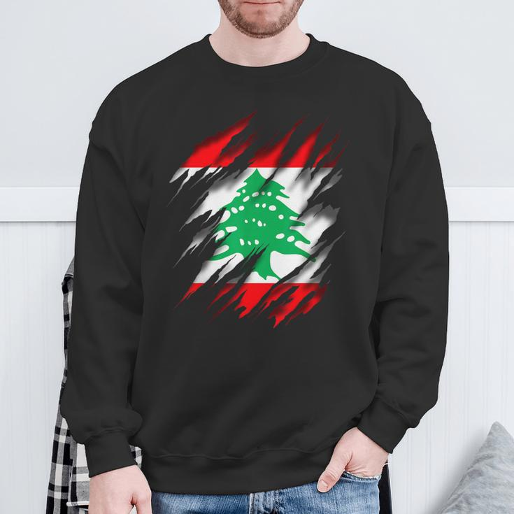 Lebanese Flag S Sweatshirt Geschenke für alte Männer