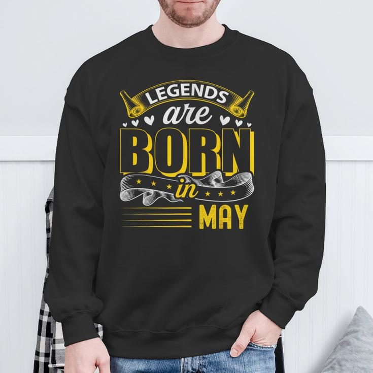 Legends Are Born In May Birthday Month Sweatshirt Gifts for Old Men