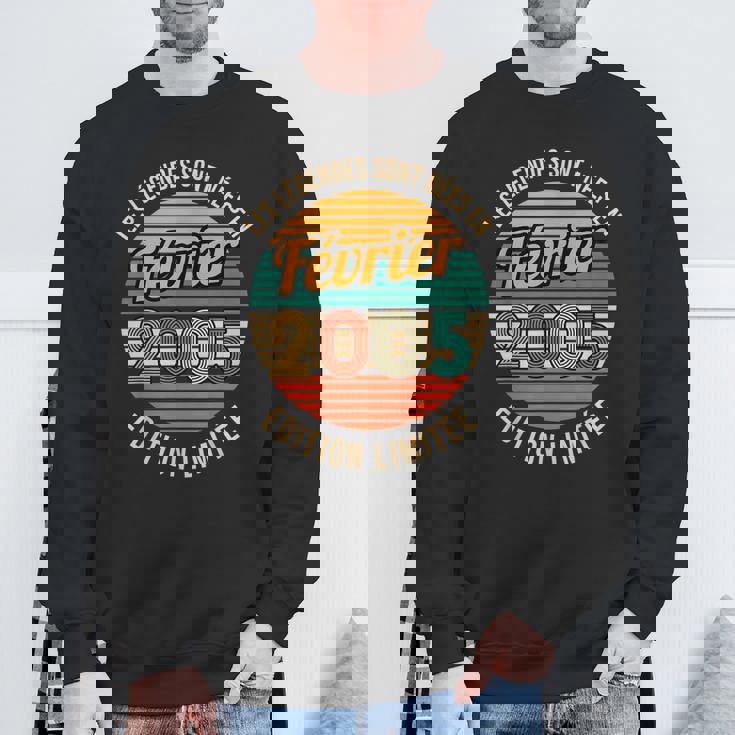 Les Legendes Sont Nees En Fevrier 2005 18Ème Anniversaire Sweater e Cadeaux pour les vieillards