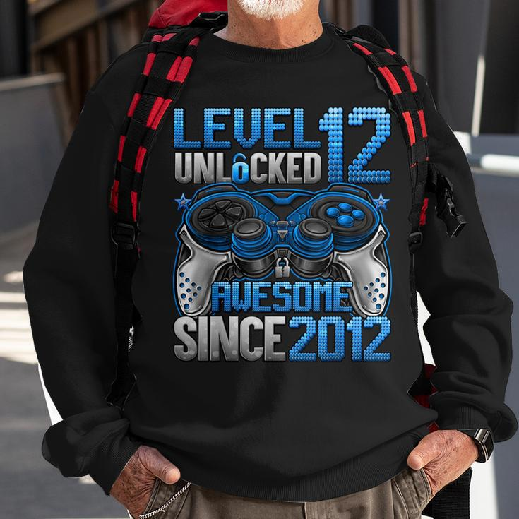 Level 12 Unlocked Awesome Since 2012 12Th Birthday Gaming Sweatshirt Gifts for Old Men