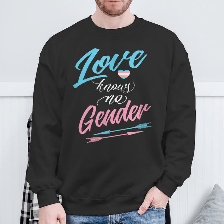 Lgbt Transgender -Love Knows No Gender With Arrows Sweatshirt Gifts for Old Men