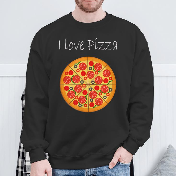 Liebe zur Pizza Grafik Sweatshirt, Unisex mit Pizza-Motiv Geschenke für alte Männer