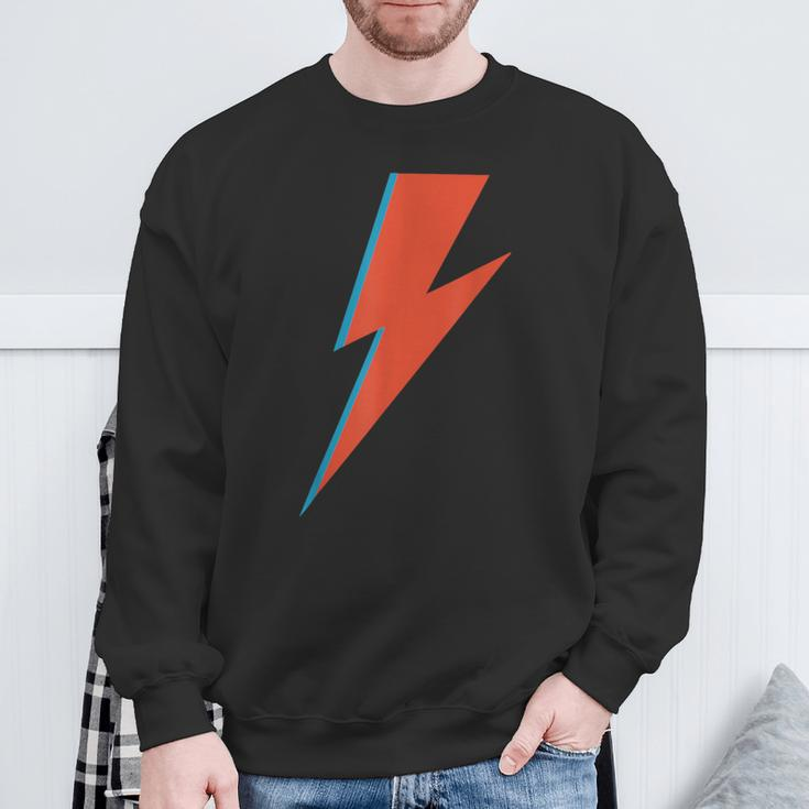 Lightning Bolt As Worn By Ziggy Rock Classic Music Sane 70S Sweatshirt Gifts for Old Men