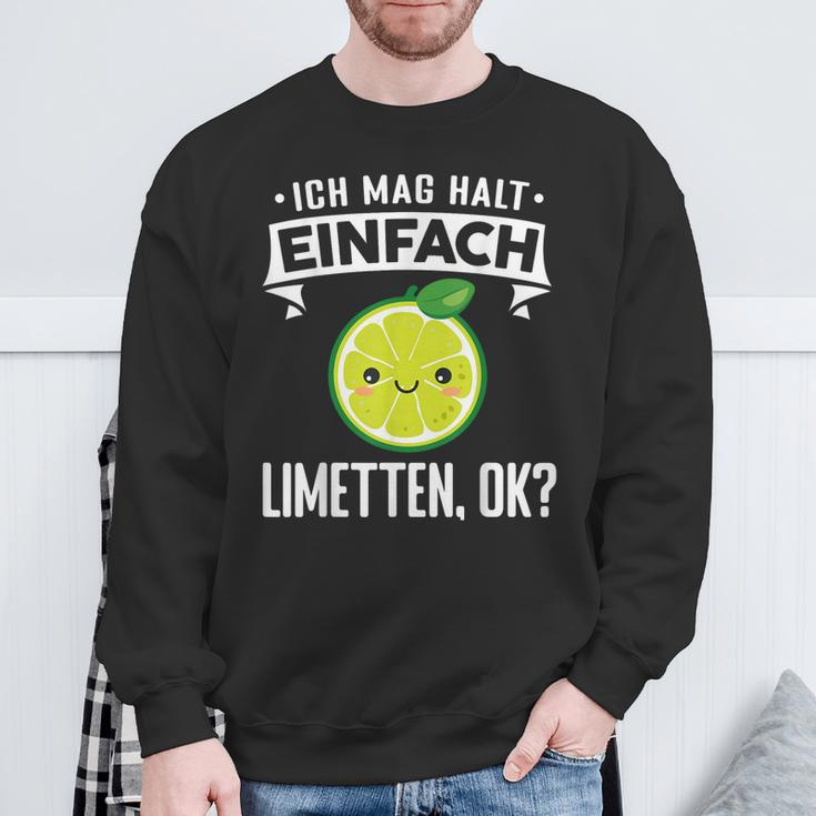 Limette Ich Mag Halt Einfach Limetten Sweatshirt Geschenke für alte Männer
