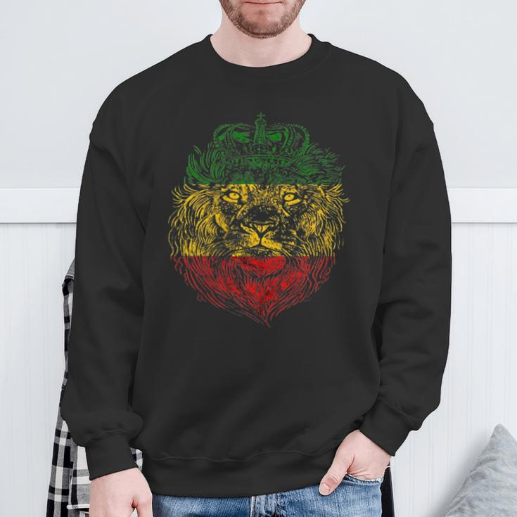 Lion Of Judah Rastafari Roots Rasta Reggae Jamaican Pride Sweatshirt Gifts for Old Men