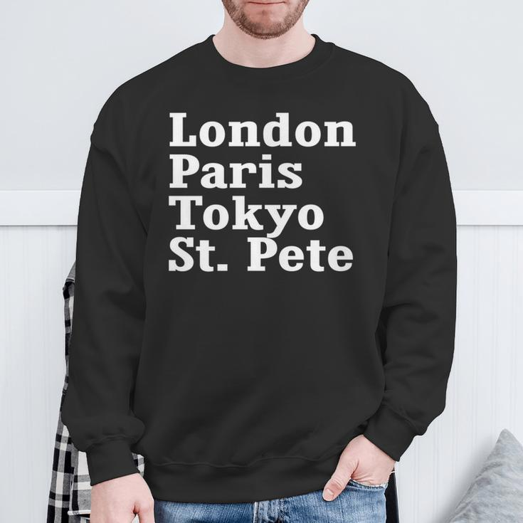 London Paris Tokyo St Pete Sweatshirt Gifts for Old Men