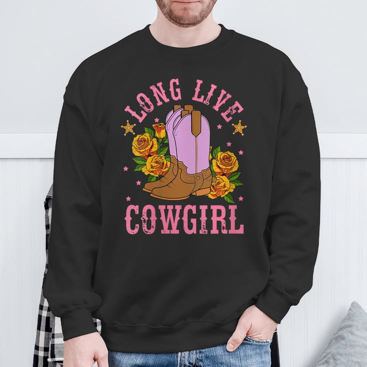 Long Live Western Country Southern Cowgirl Sweatshirt Gifts for Old Men