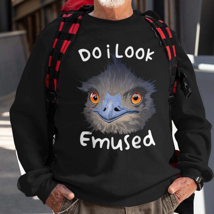 Do I Look Amused Australian Emu Bird Love Emus Sweatshirt Gifts for Old Men