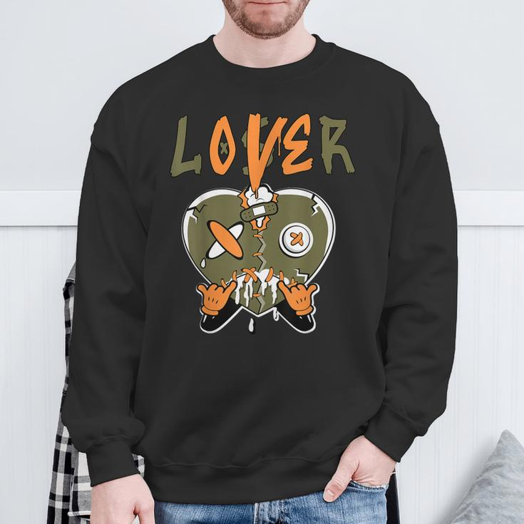 Loser Lover Drip Heart Olive Green 5S Matching For Women Sweatshirt Gifts for Old Men