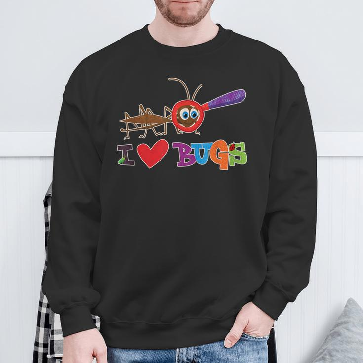 I Love Bugs Cute Walking Stick Bug Sweatshirt Gifts for Old Men
