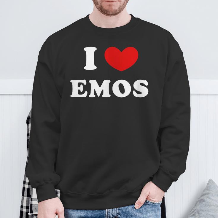 I Love Emos I Love Emos Sweatshirt Geschenke für alte Männer