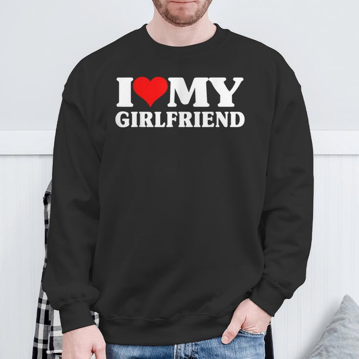I Love My Girlfriend Matching Valentine's Day Couples Sweatshirt Gifts for Old Men