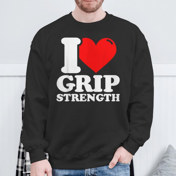 I Love Grip Strength Fitness Sweatshirt Gifts for Old Men
