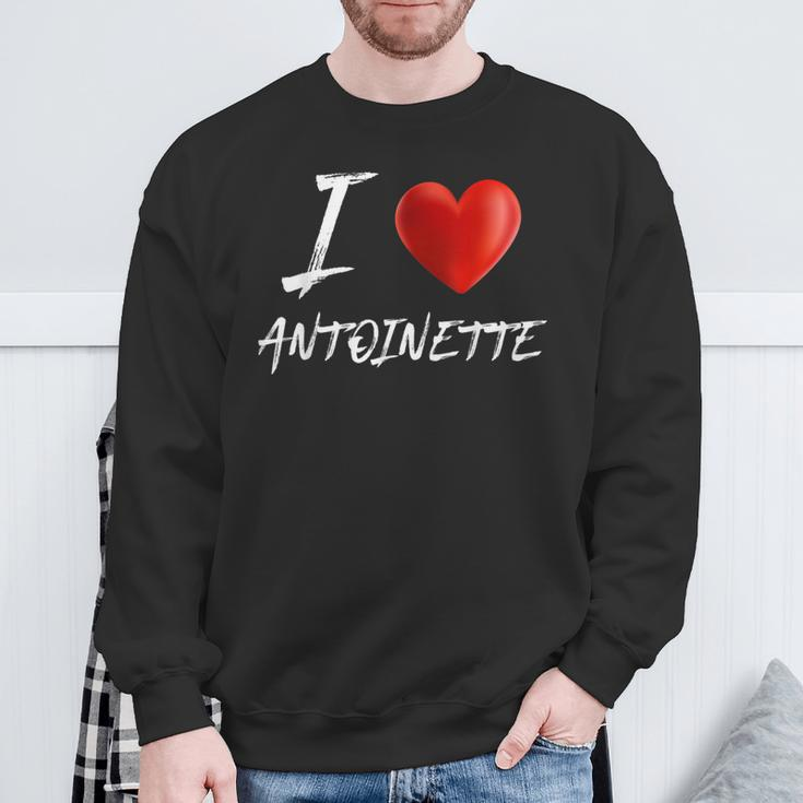 I Love Heart Antoinette Family NameSweatshirt Gifts for Old Men