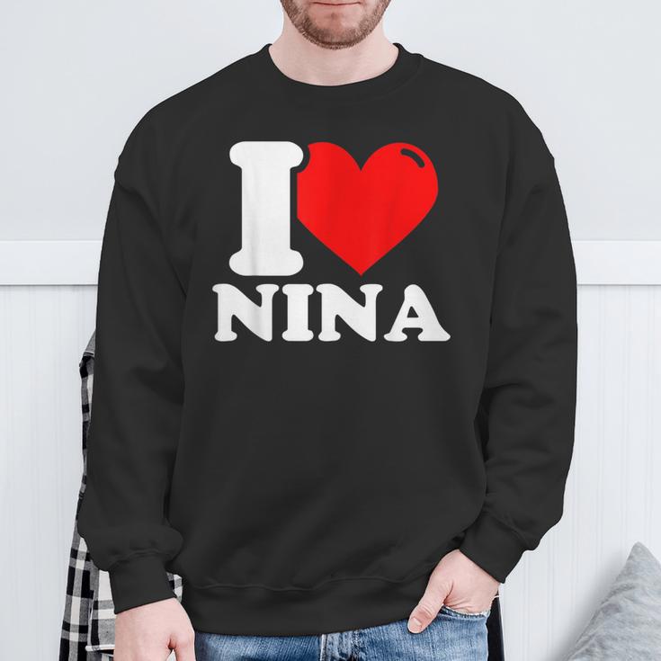 I Love Nina Sweatshirt Geschenke für alte Männer