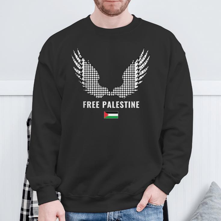 I Love Palestine Free Palestine Gaza Flag Palestinian Scarf Sweatshirt Gifts for Old Men