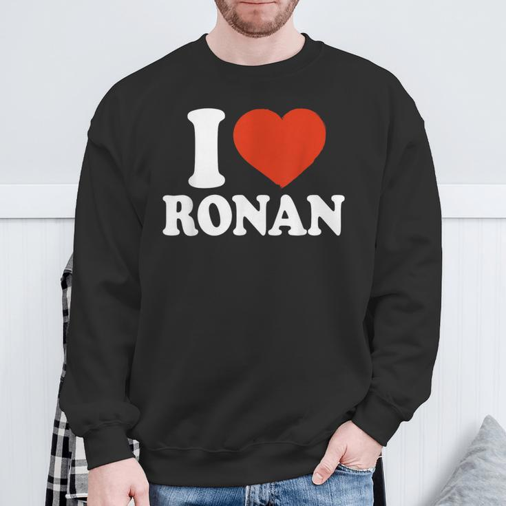 I Love Ronan I Heart Ronan Red Heart Valentine Sweatshirt Gifts for Old Men