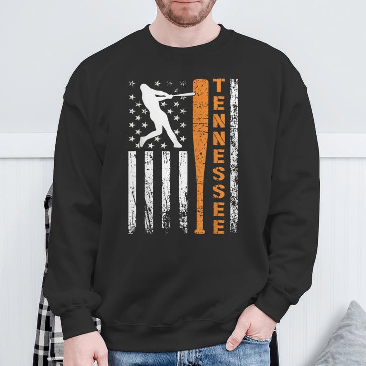 I Love Tennessee Souvenir Tennessee Us Baseball Flag 2024 Sweatshirt Gifts for Old Men