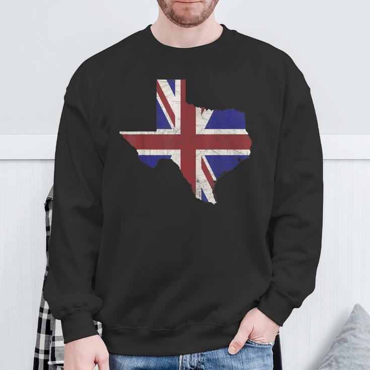 I Love Uk Texas Loves England British American In Tx Sweatshirt Gifts for Old Men
