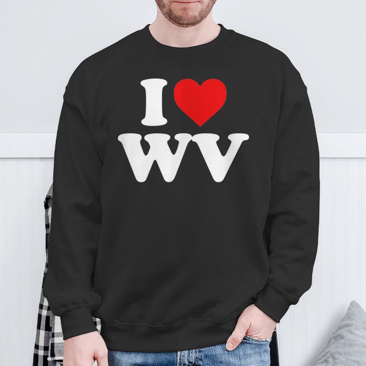 I Love Wv Heart West Virginia Sweatshirt Gifts for Old Men