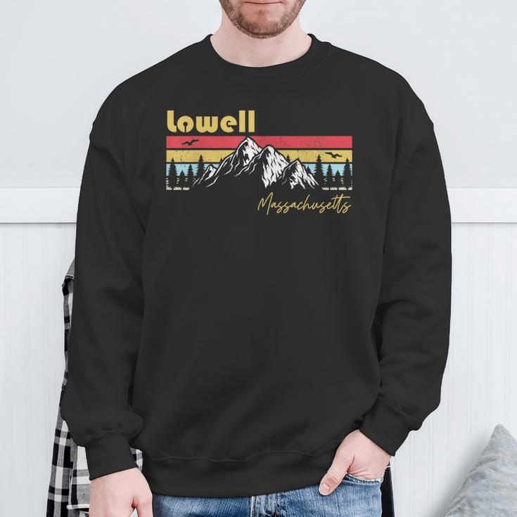 Lowell Massachusetts Roots Hometown Vintage Home State Pride Sweatshirt Gifts for Old Men