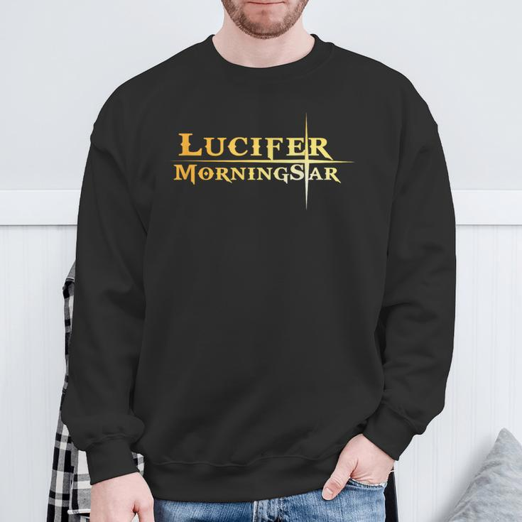Lucifer Morningstar In A Morning Star Devil Humor Joke Sweatshirt Gifts for Old Men