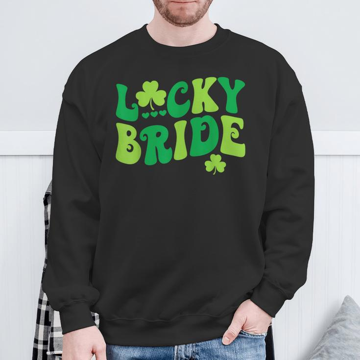 Lucky Bride Groom Couples Matching Wedding St Patrick's Day Sweatshirt Gifts for Old Men