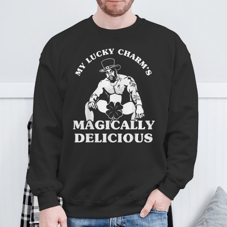 My Lucky Charm Is Magically Delicious St Patrick's Day Sweatshirt Gifts for Old Men