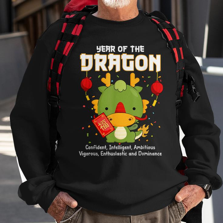 Lunar New Year The Year Of The Dragon Confident Intelligent Sweatshirt Gifts for Old Men