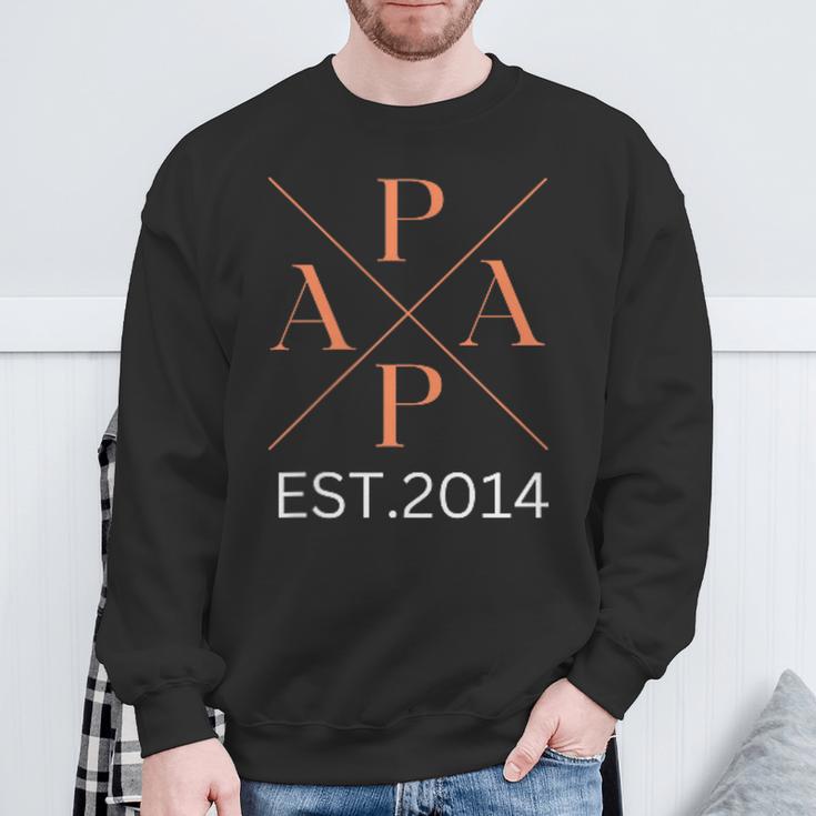 Lustiger Papa Est 2014 Papa Seit 2014 Papa 2014 Sweatshirt Geschenke für alte Männer