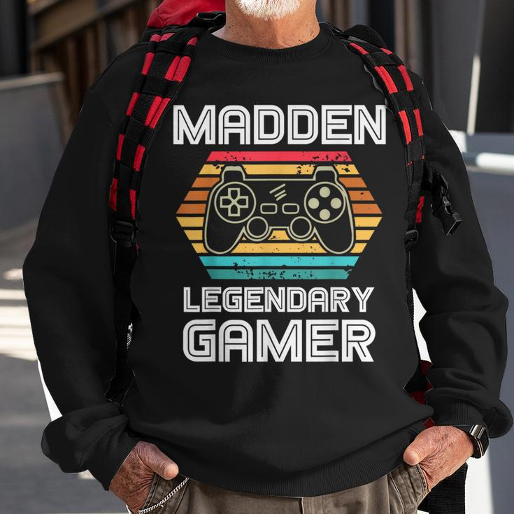 Madden Legendary Video Gamer Custom Name Personalized Gaming Sweatshirt Gifts for Old Men