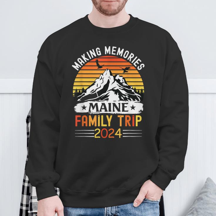Maine Family Vacation 2024 Mountains Camping Family Trip Sweatshirt Gifts for Old Men