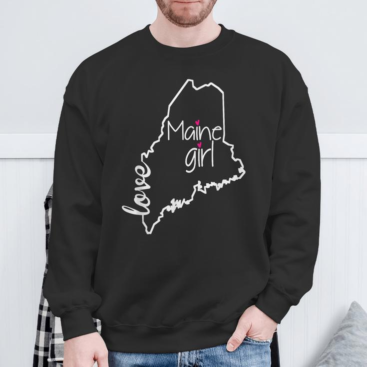 Maine State Maine Home State Good Vibes Sweatshirt Gifts for Old Men