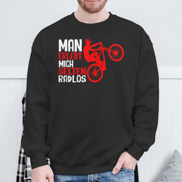 Man Erlebt Mich Selten Radlos Cycling Bicycle Cyclist Sweatshirt Geschenke für alte Männer