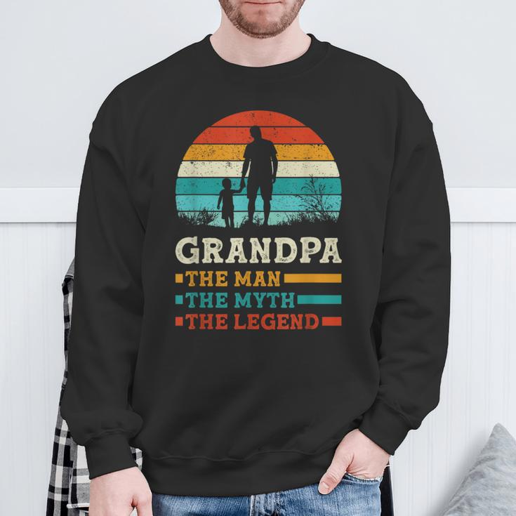 The Man The Myth The Legend Fun Sayings Father's Day Grandpa Sweatshirt Gifts for Old Men