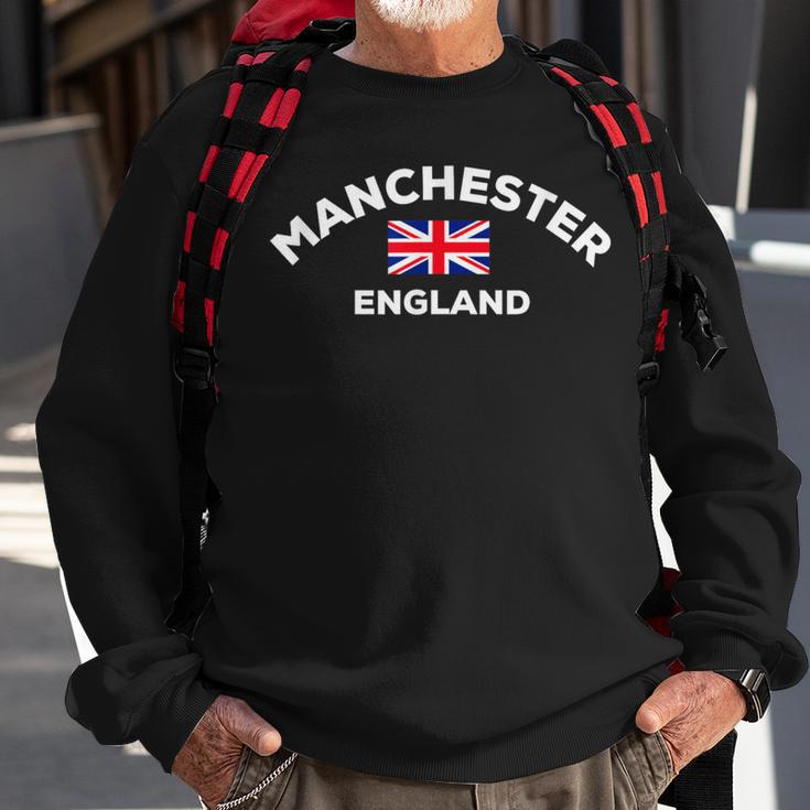 Manchester England Uk United Kingdom Union Jack Flag City Sweatshirt Gifts for Old Men