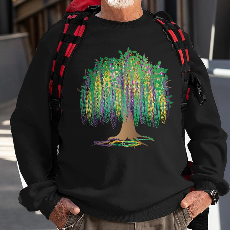 Mardi Gras Carnival Mexican Graphic Bead-Tree Bourbon Street Sweatshirt Gifts for Old Men