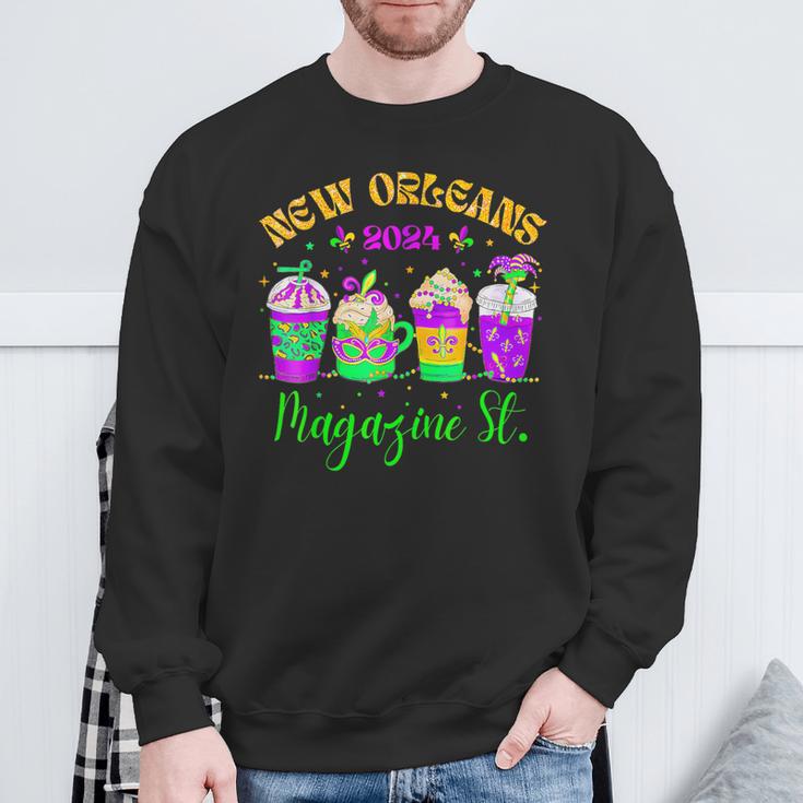 Mardi Gras Celebration 2024 Magazine Street Parade Souvenir Sweatshirt Gifts for Old Men