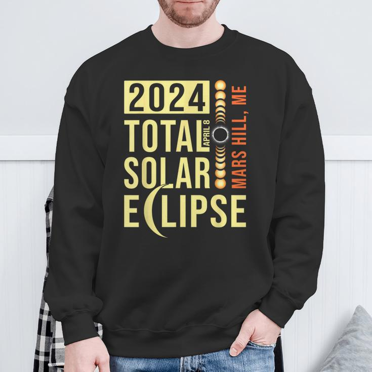 Mars Hill Maine Total Solar Eclipse April 8 2024 Sweatshirt Gifts for Old Men
